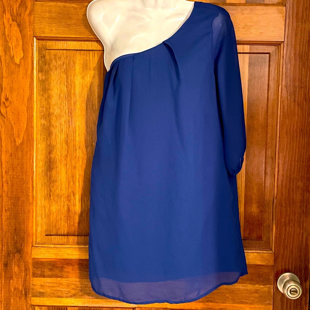 Royal blue One shoulder dress!